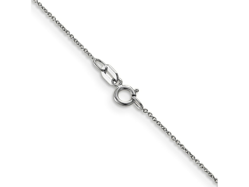 FJC Finejewelers 14 kt White Gold WG .75 Round Open Link Cable Chain Anklet 10 Inches x 0 mm