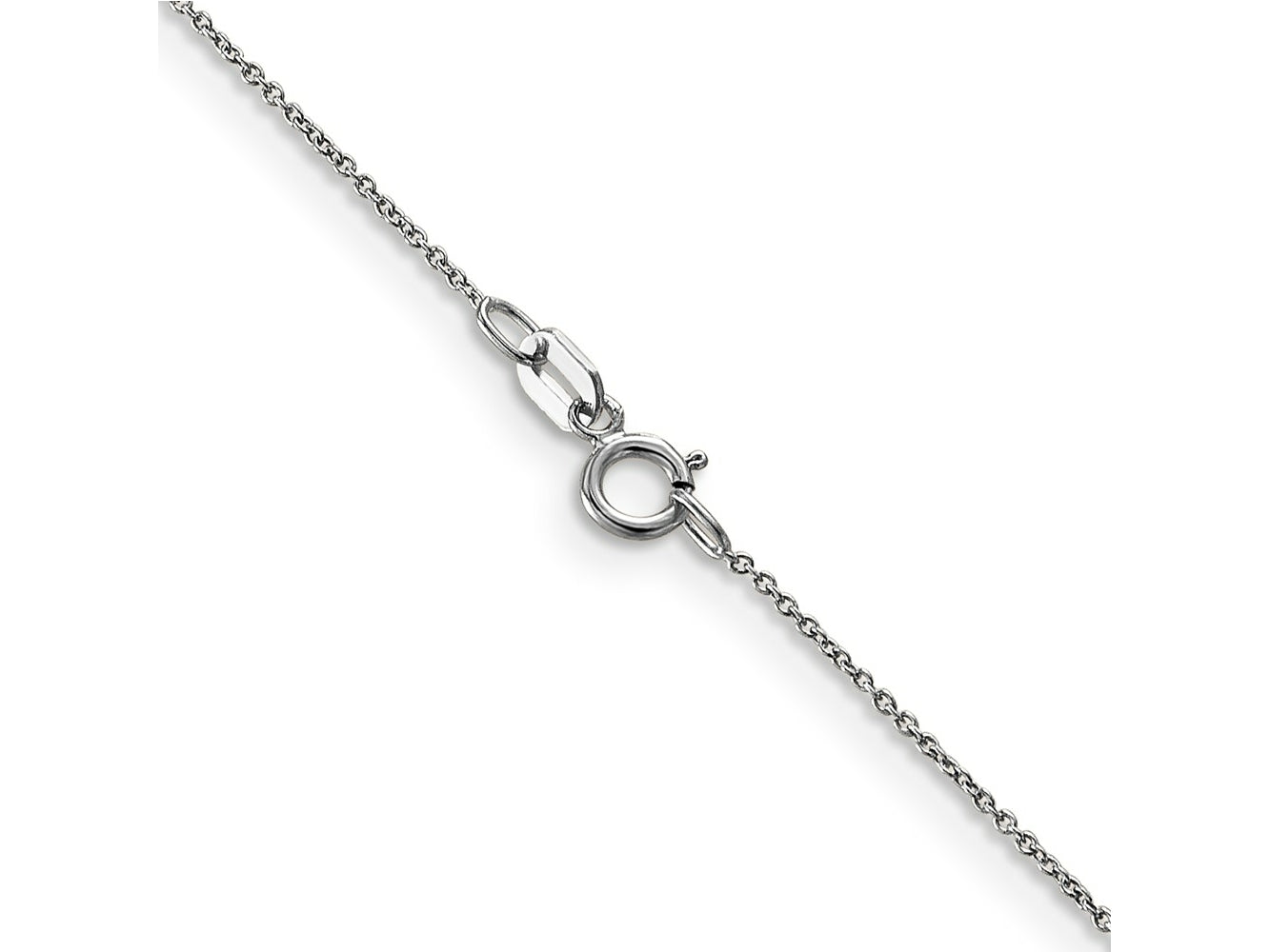 FJC Finejewelers 14 kt White Gold WG .75 Round Open Link Cable Chain Anklet 10 Inches x 0 mm
