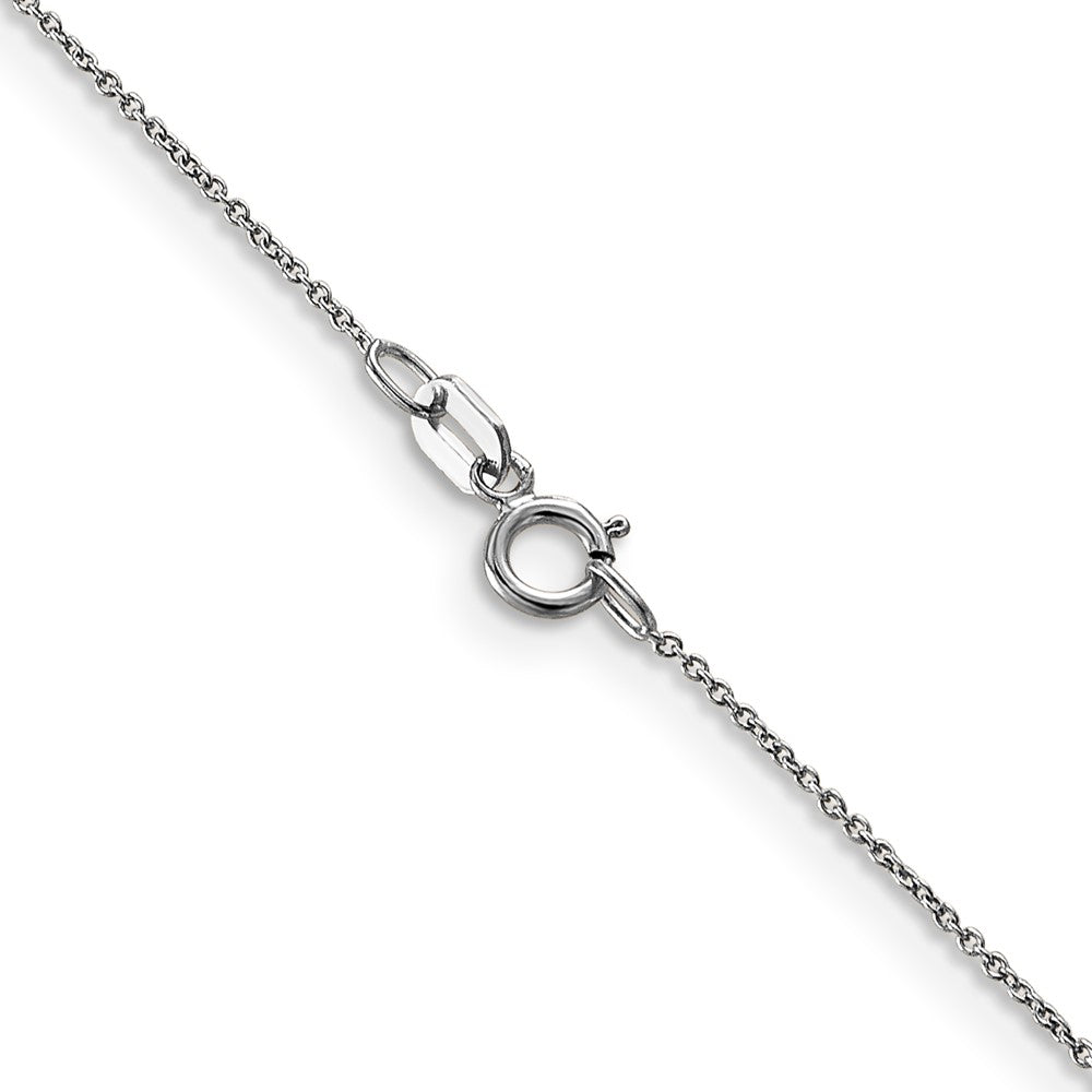 FJC Finejewelers 14 kt White Gold Round Open Link Cable Chain 13 Inches x 0.75 mm