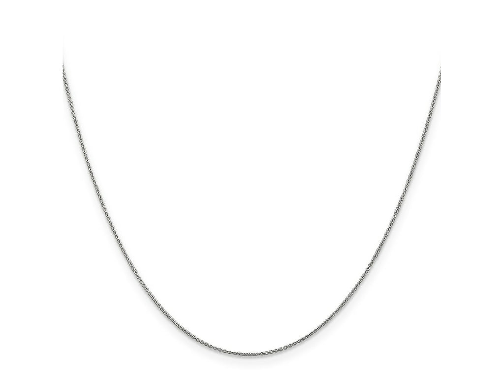 FJC Finejewelers 14 kt White Gold Round Open Link Cable Chain 13 Inches x 0.75 mm