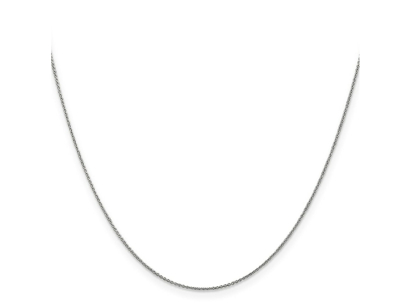 FJC Finejewelers 14 kt White Gold Round Open Link Cable Chain 13 Inches x 0.75 mm