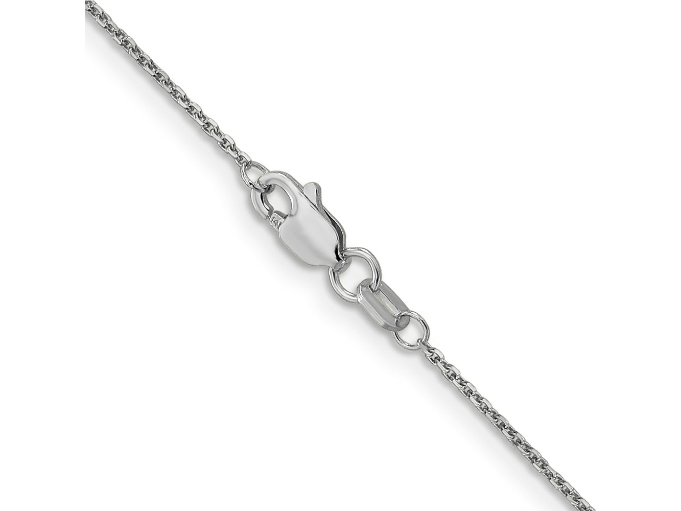 FJC Finejewelers 14 kt White Gold WG .95 Bright Cut Cable Chain Anklet 10 Inches x 0 mm