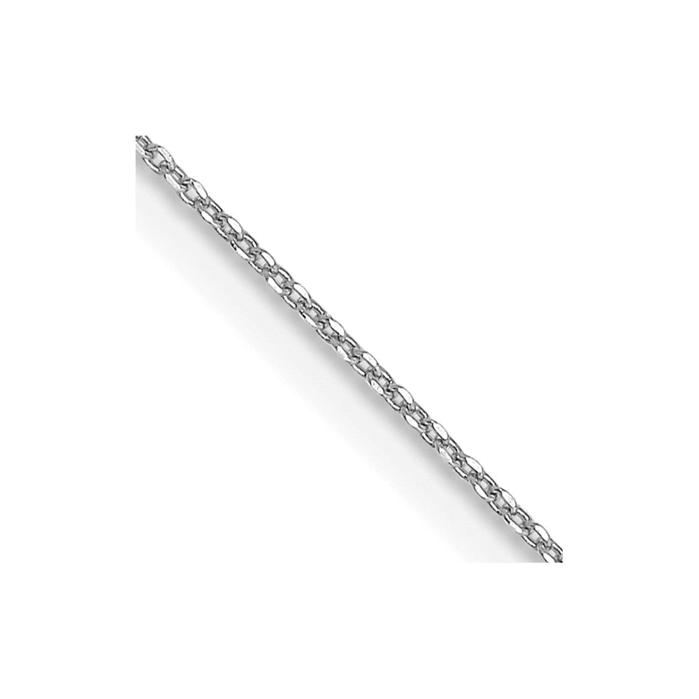 FJC Finejewelers 14 kt White Gold WG .6 Bright Cut Round Open Link Cable Chain Anklet 10 Inches x 0 mm