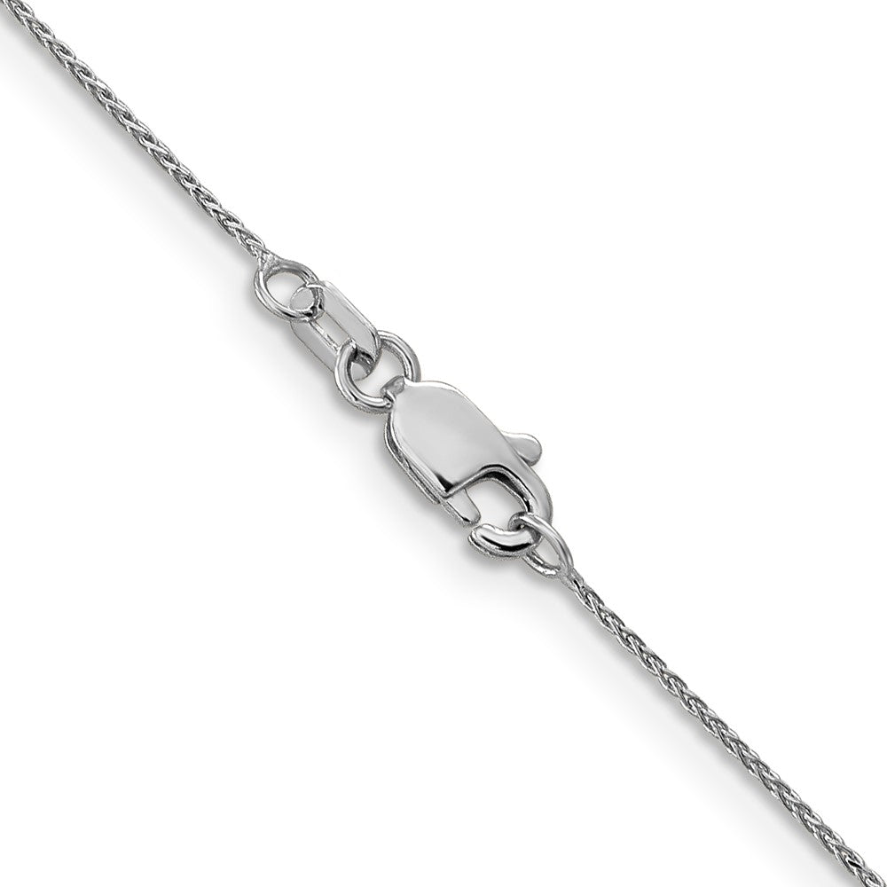 FJC Finejewelers 14 kt White Gold Bright Cut Spiga with Lobster Clasp Chain 26 Inches x 0.85 mm