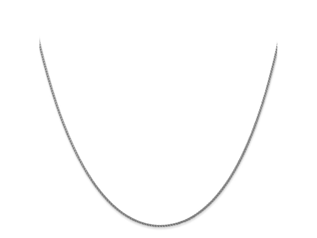 FJC Finejewelers 14 kt White Gold Bright Cut Spiga with Lobster Clasp Chain 26 Inches x 1.05 mm