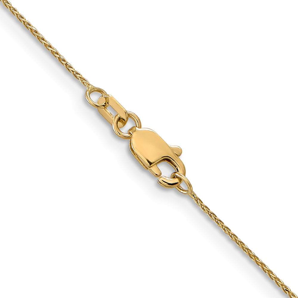FJC Finejewelers 14 kt Yellow Gold Bright Cut Spiga with Lobster Clasp Chain 22 Inches x 0.85 mm