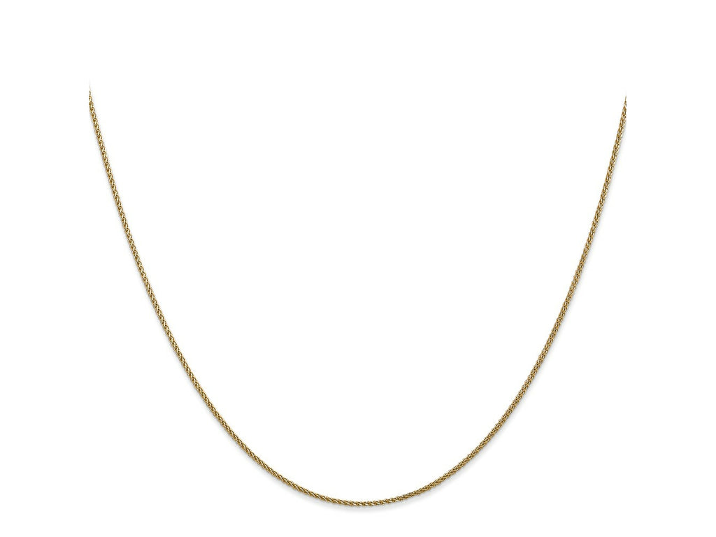 FJC Finejewelers 14 kt Yellow Gold Bright Cut Spiga with Lobster Clasp Chain 26 Inches x 1.05 mm