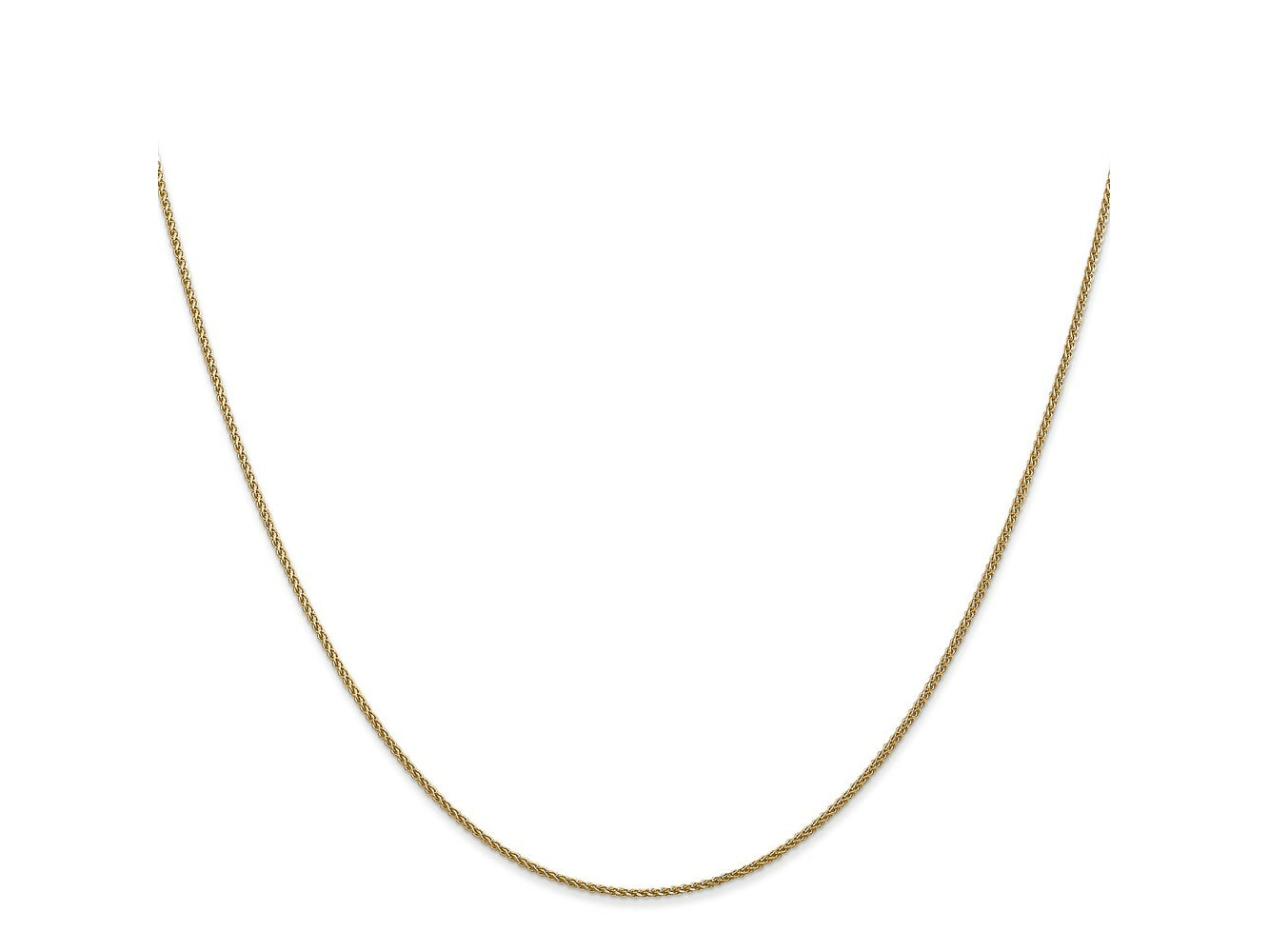 FJC Finejewelers 14 kt Yellow Gold Bright Cut Spiga with Lobster Clasp Chain 26 Inches x 1.05 mm