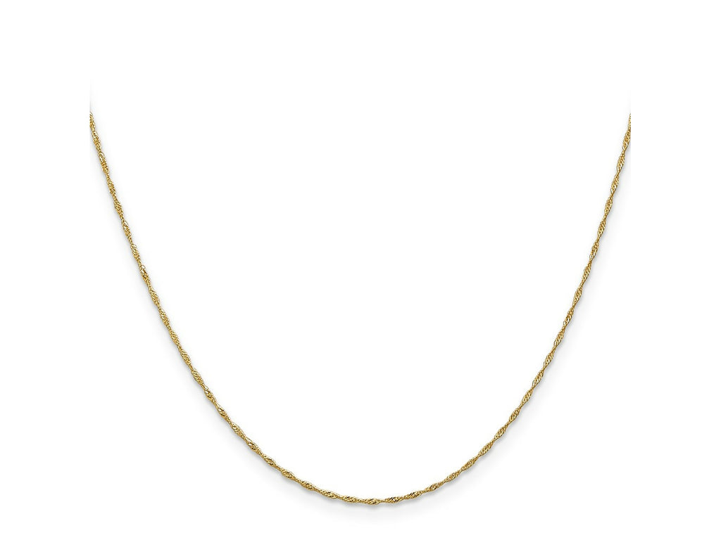 FJC Finejewelers 14 kt Yellow Gold Singapore Chain 22 Inches x 1 mm