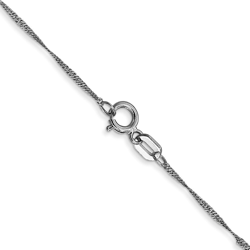 FJC Finejewelers 14 kt White Gold Singapore Bracelet Chain 5.5 Inches x 1 mm