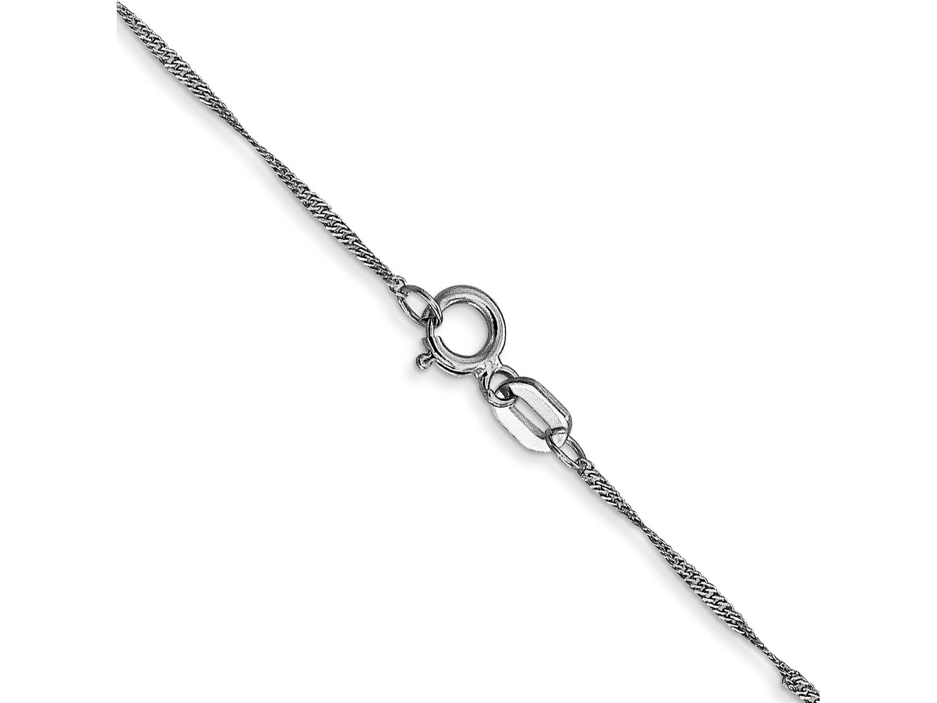 FJC Finejewelers 14 kt White Gold Singapore Bracelet Chain 5.5 Inches x 1 mm