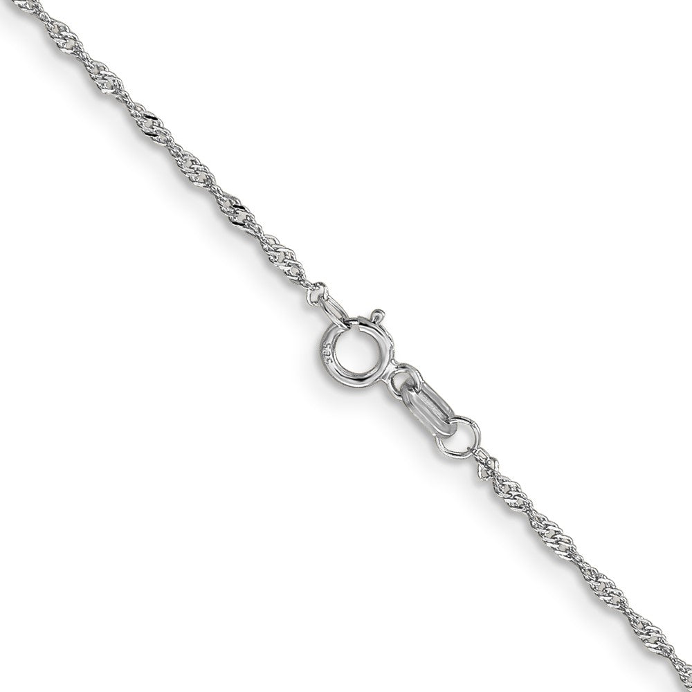 FJC Finejewelers 14 kt White Gold WG Singapore Chain 22 Inches x 1.1 mm