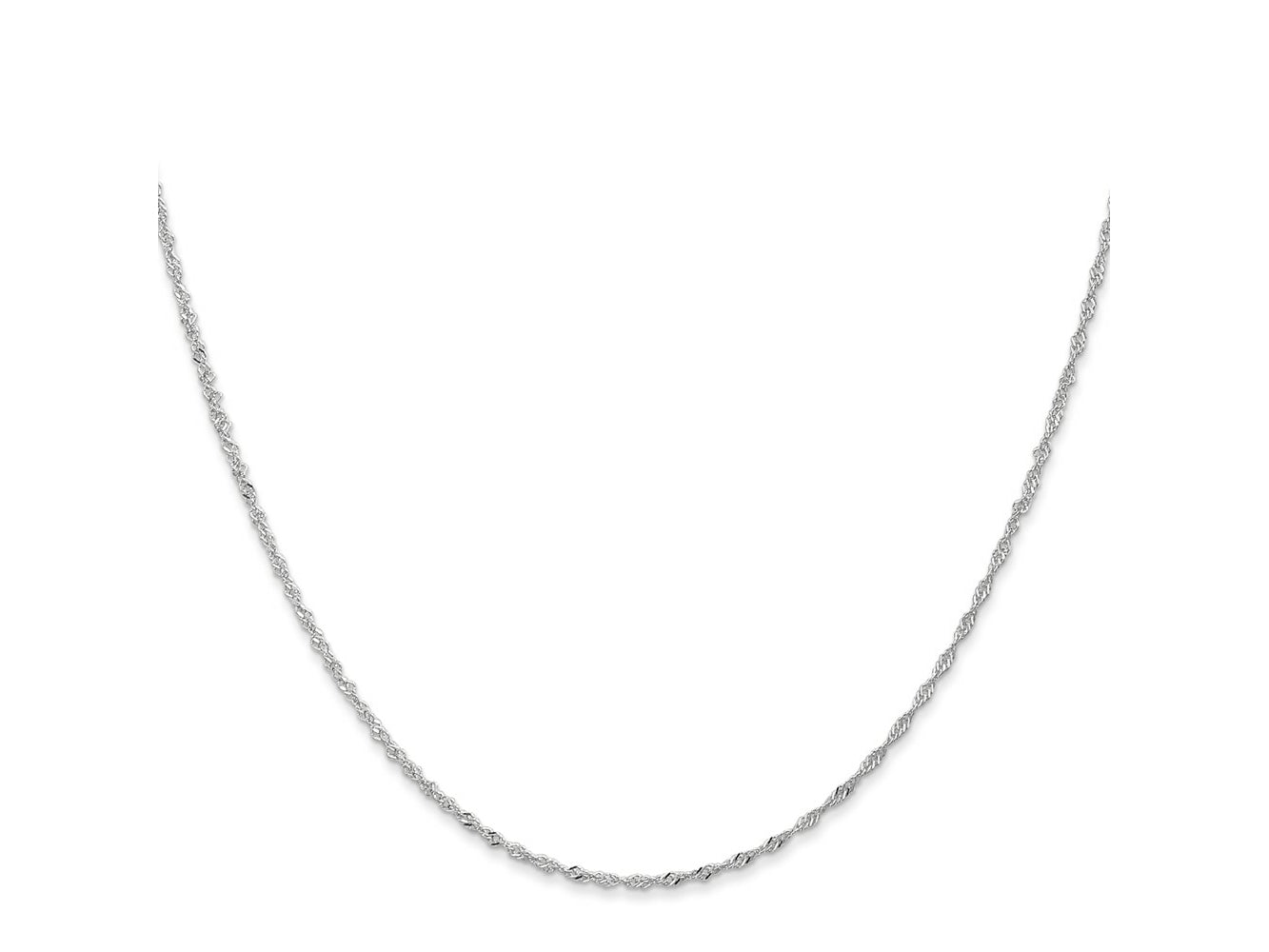 FJC Finejewelers 14 kt White Gold WG Singapore Chain 22 Inches x 1.1 mm
