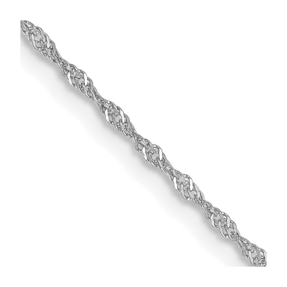 FJC Finejewelers 14 kt White Gold WG Singapore Bracelet Chain 6 Inches x 1.1 mm