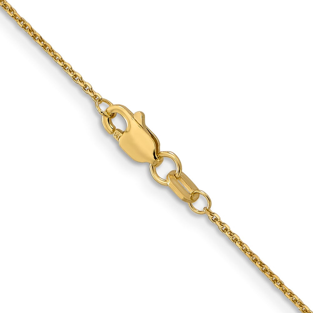 FJC Finejewelers 14 kt Yellow Gold .95 Bright Cut Cable Chain Anklet 10 Inches x 0 mm