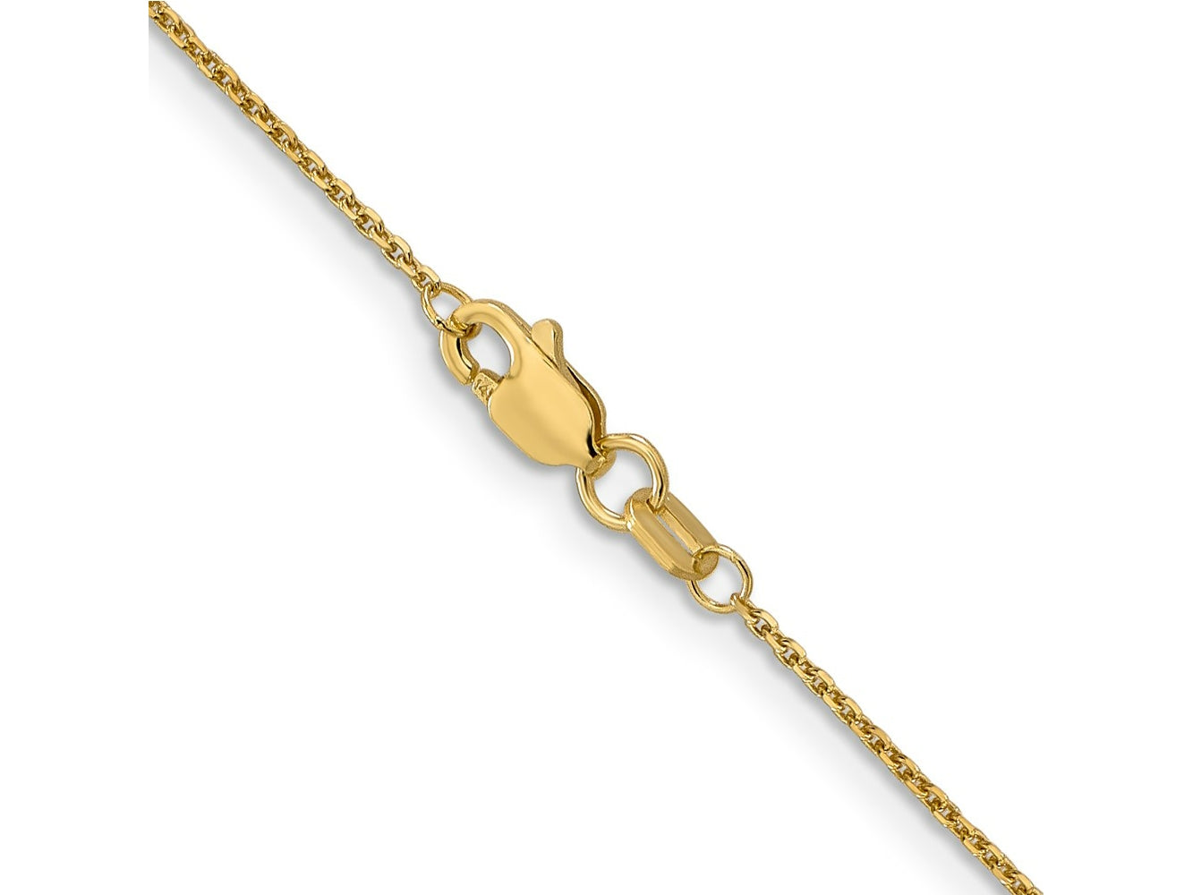 FJC Finejewelers 14 kt Yellow Gold .95 Bright Cut Cable Chain Anklet 9 Inches x 0 mm