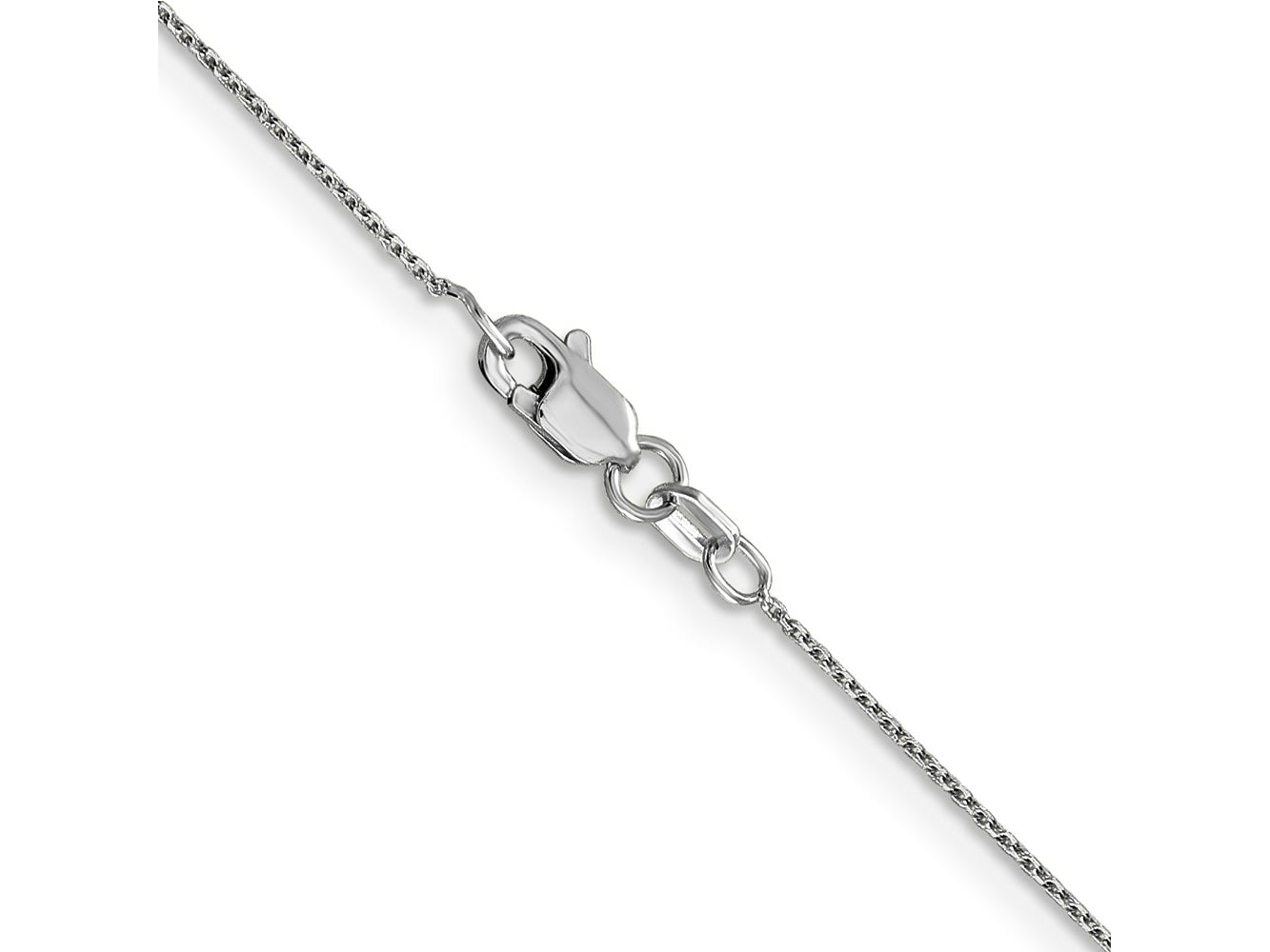 FJC Finejewelers 14 kt White Gold WG .8 Bright Cut Round Open Link Cable Chain Anklet 10 Inches x 0 mm