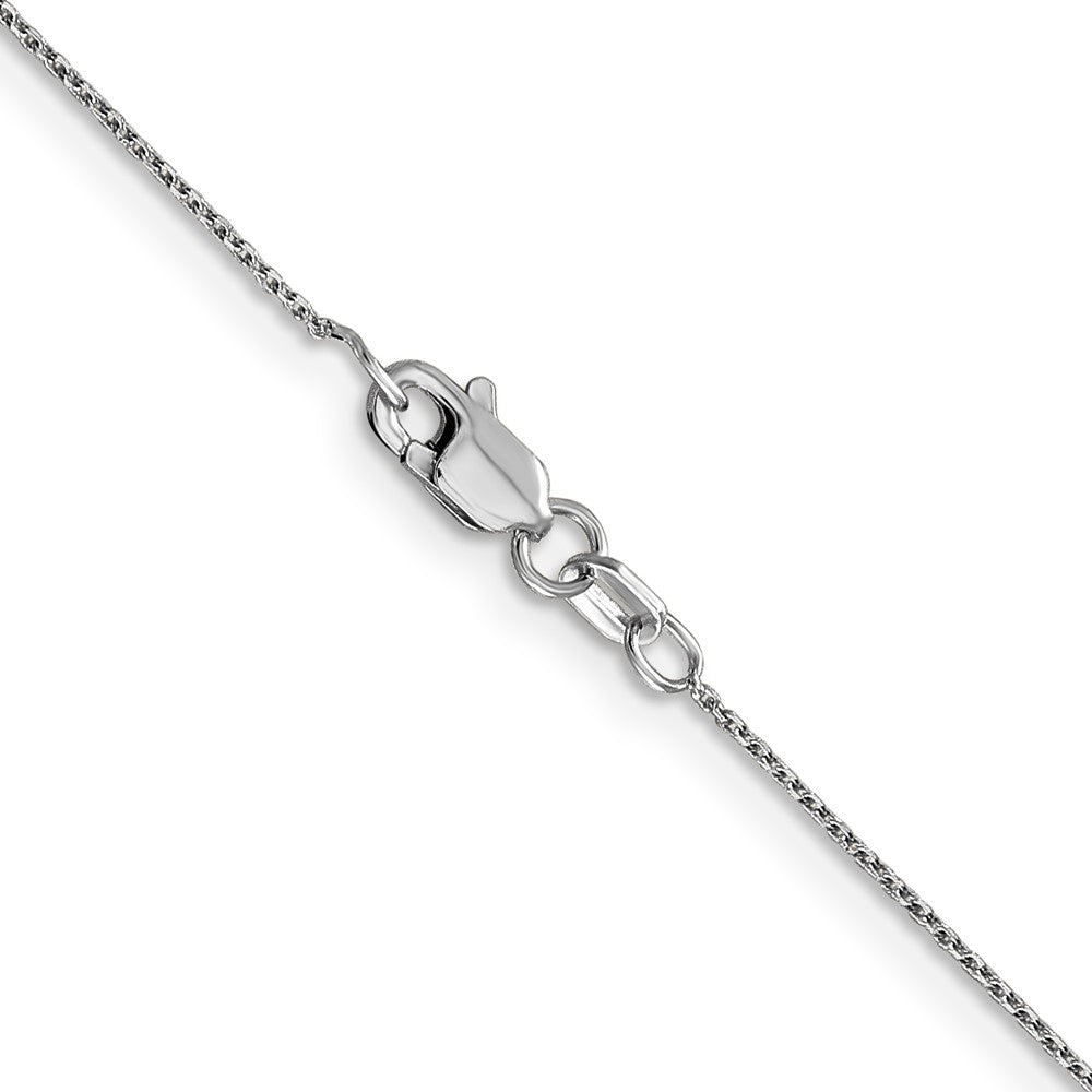 FJC Finejewelers 14 kt White Gold WG Bright Cut Round Open Link Cable Chain 14 Inches x 0.8 mm