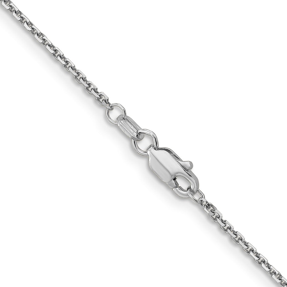 FJC Finejewelers 14 kt White Gold WG 1.4mm Bright Cut Round Open Link Cable Chain 10 Inches x 1 mm