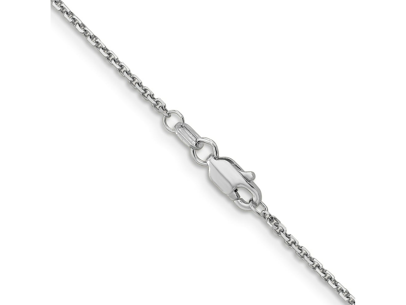 FJC Finejewelers 14 kt White Gold WG 1.4mm Bright Cut Round Open Link Cable Chain 10 Inches x 1 mm