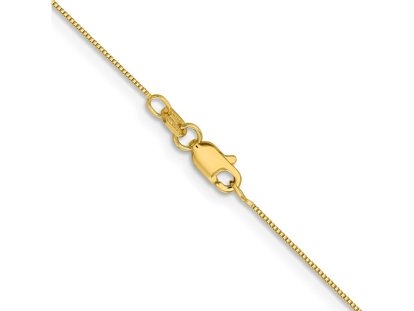 FJC Finejewelers 14 kt Yellow Gold .5 Box with Lobster Clasp Chain Anklet 10 Inches x 0 mm