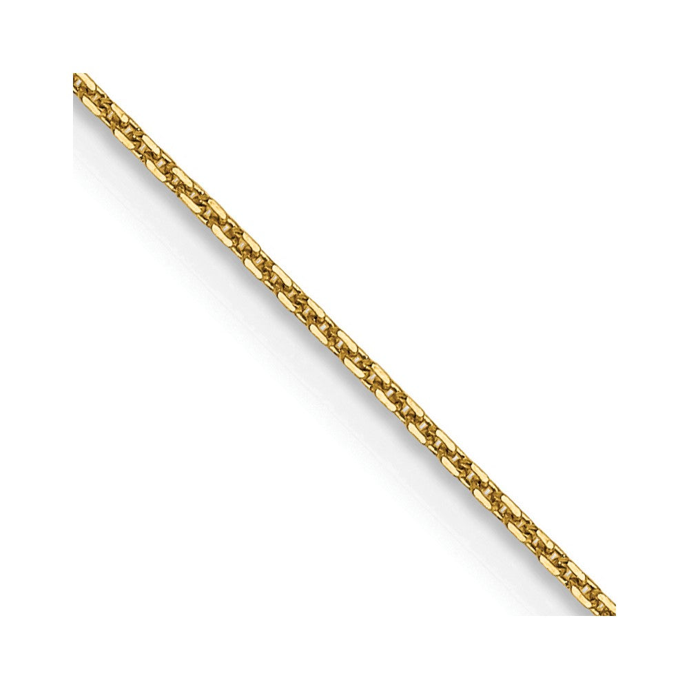 FJC Finejewelers 14 kt Yellow Gold .8 Bright Cut Round Open Link Cable Chain Anklet 10 Inches x 0 mm