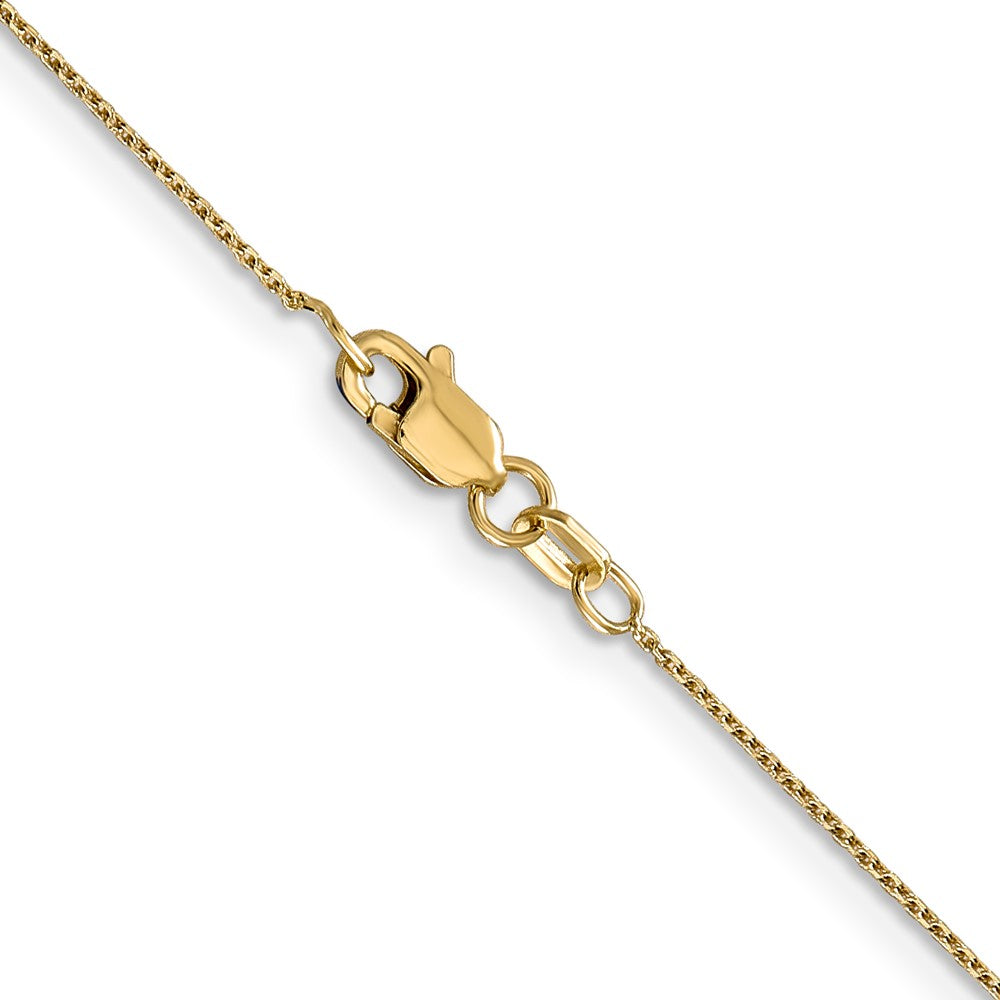 FJC Finejewelers 14 kt Yellow Gold Bright Cut Round Open Link Cable Chain 14 Inches x 0.8 mm