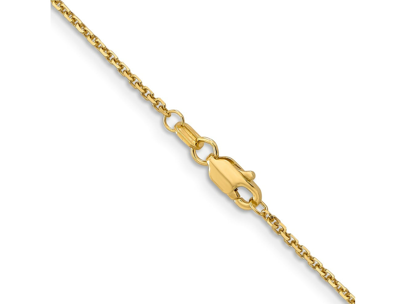 FJC Finejewelers 14 kt Yellow Gold 1.4mm Bright Cut Round Open Link Cable Chain Anklet 10 Inches x 1 mm