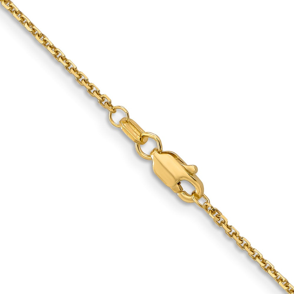 FJC Finejewelers 14 kt Yellow Gold Bright Cut Round Open Link Cable Chain 14 Inches x 1.4 mm