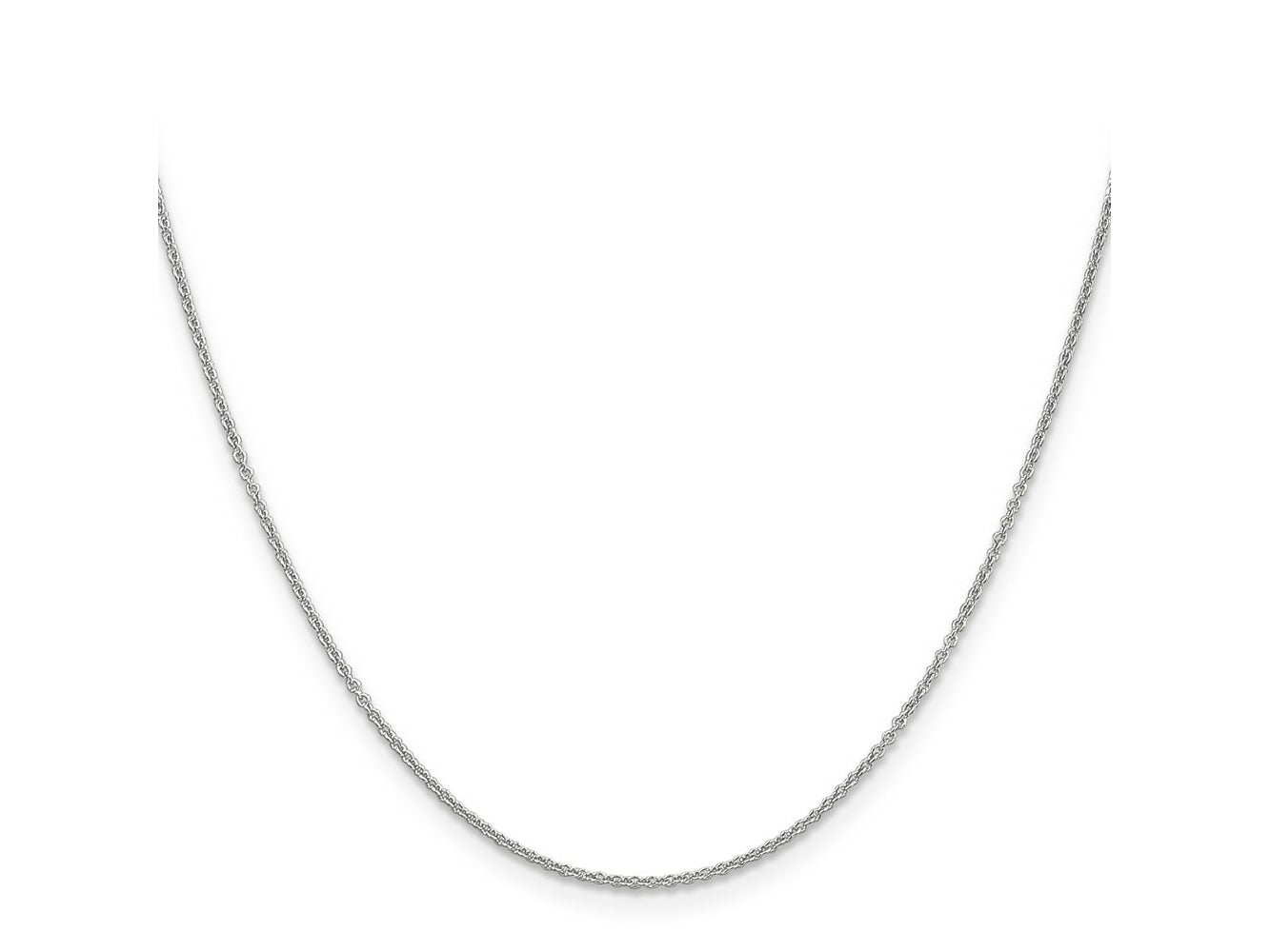 FJC Finejewelers 14 kt White Gold WG Cable Chain 14 Inches x 1.2 mm