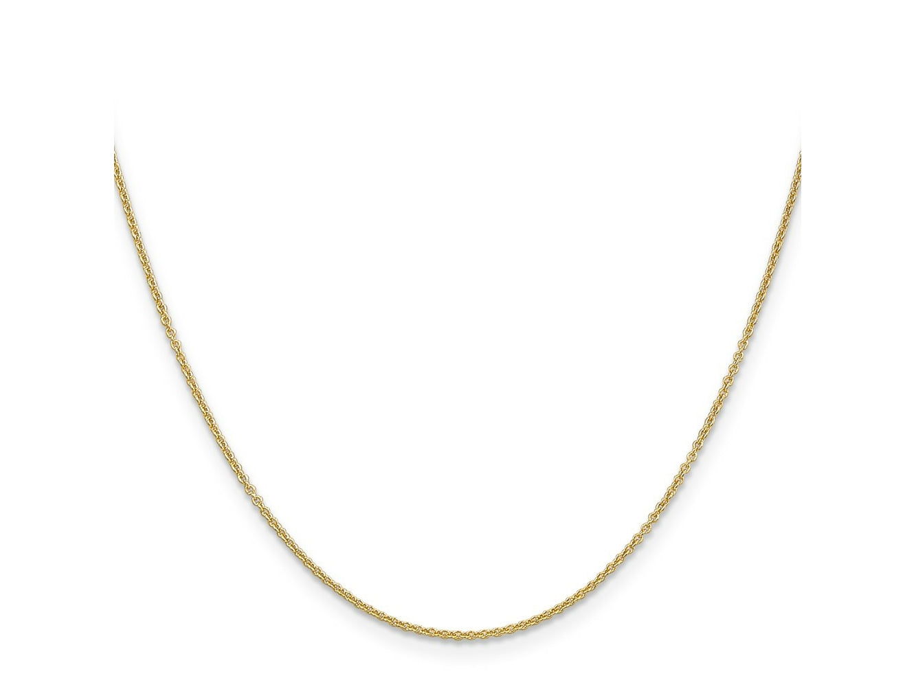 FJC Finejewelers 14 kt Yellow Gold Cable Chain 14 Inches x 1.2 mm