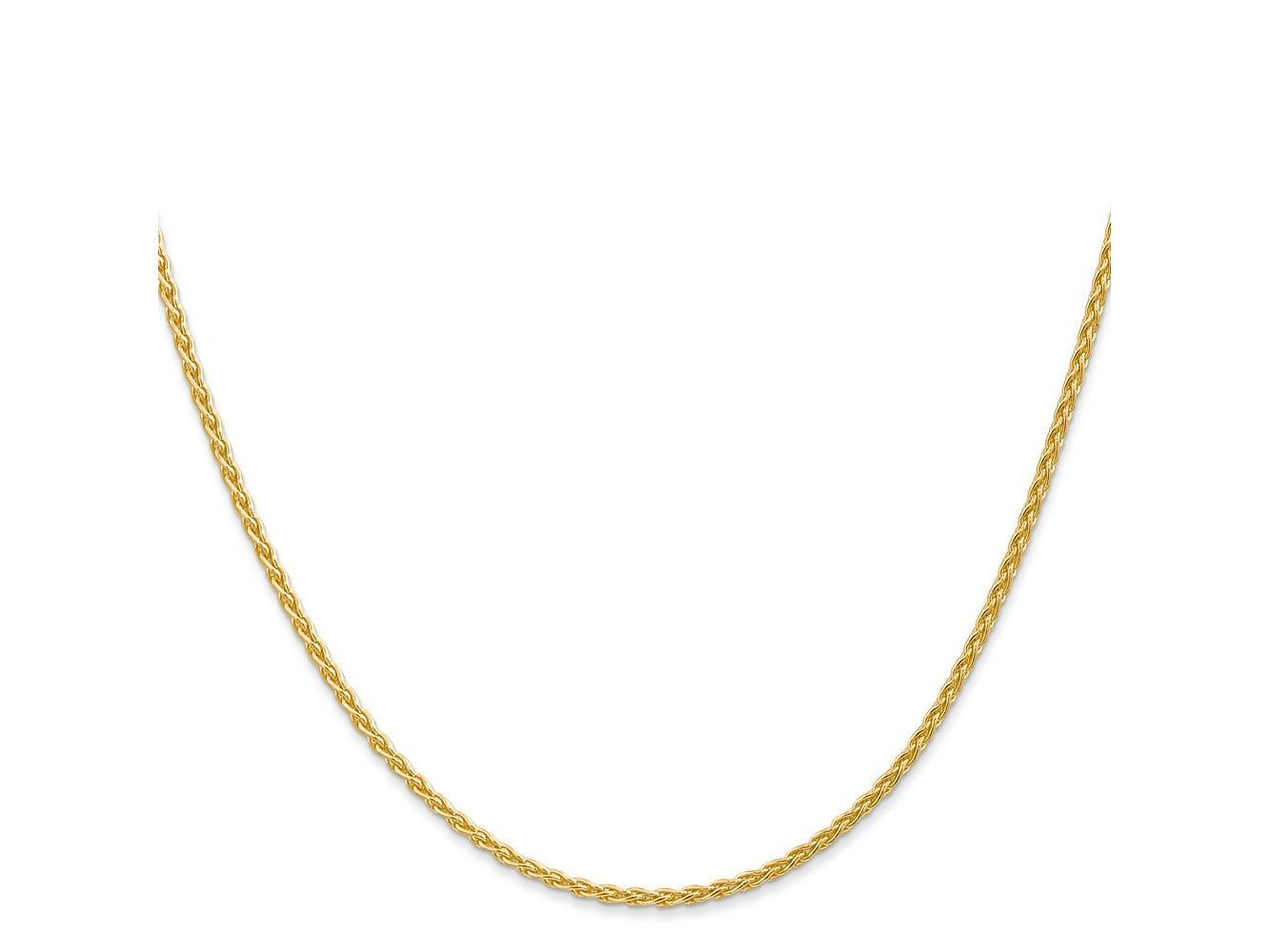 FJC Finejewelers 14 kt Yellow Gold Spiga Parisian Wheat Chain 26 Inches x 1.75 mm