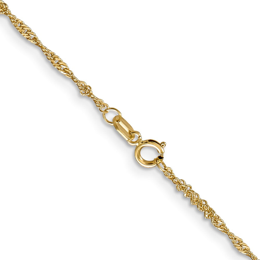 FJC Finejewelers 14 kt Yellow Gold Singapore Chain 22 Inches x 1.4 mm