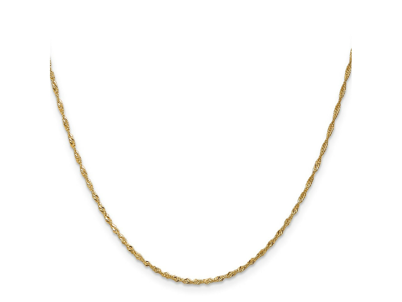 FJC Finejewelers 14 kt Yellow Gold Singapore Chain 22 Inches x 1.4 mm