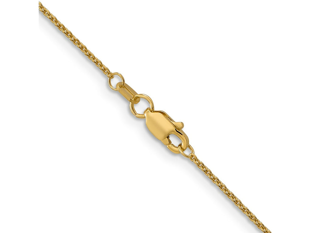 FJC Finejewelers 14 kt Yellow Gold Round Open Link Cable Chain Anklet 10 Inches x 1 mm