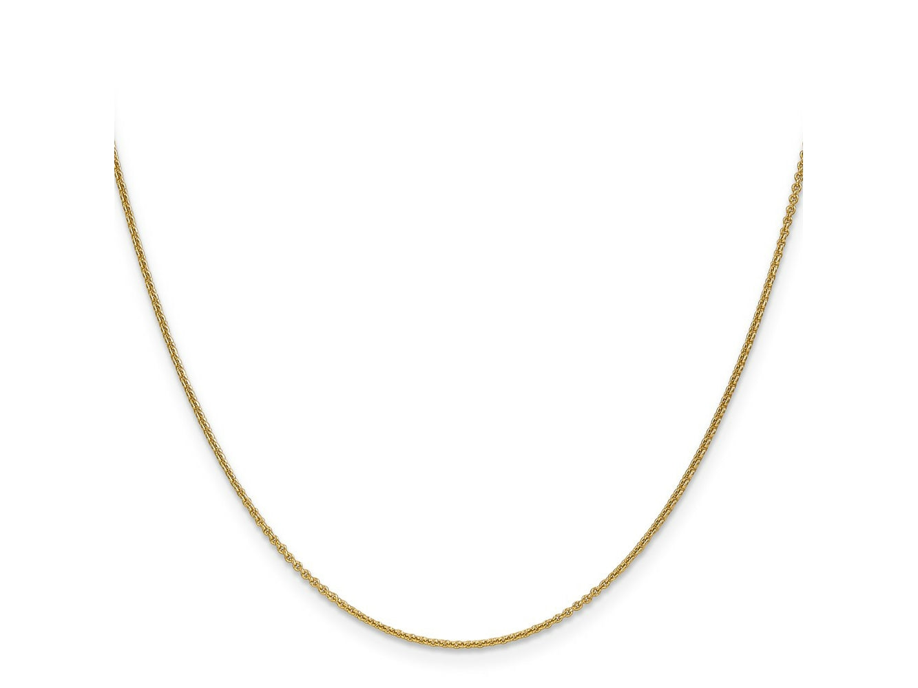 FJC Finejewelers 14 kt Yellow Gold Round Open Link Cable Chain 26 Inches x 1 mm