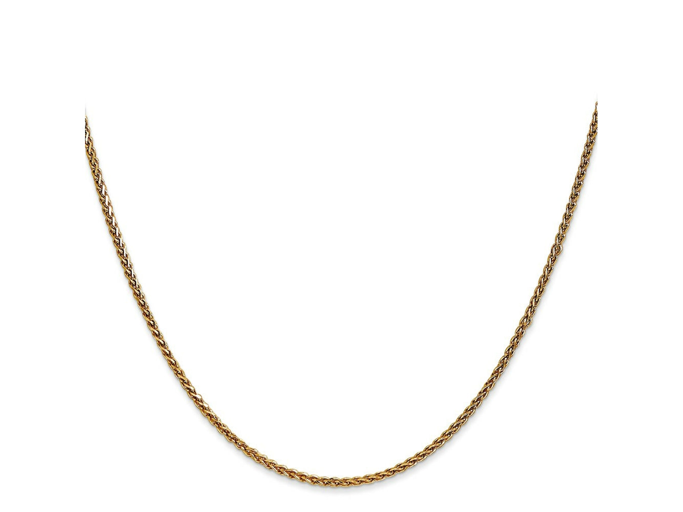 FJC Finejewelers 14 kt Yellow Gold Bright Cut Spiga Chain 26 Inches x 1.7 mm