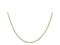 FJC Finejewelers 14 kt Yellow Gold Flat Figaro Pendant Chain 13 Inches x 1.25 mm