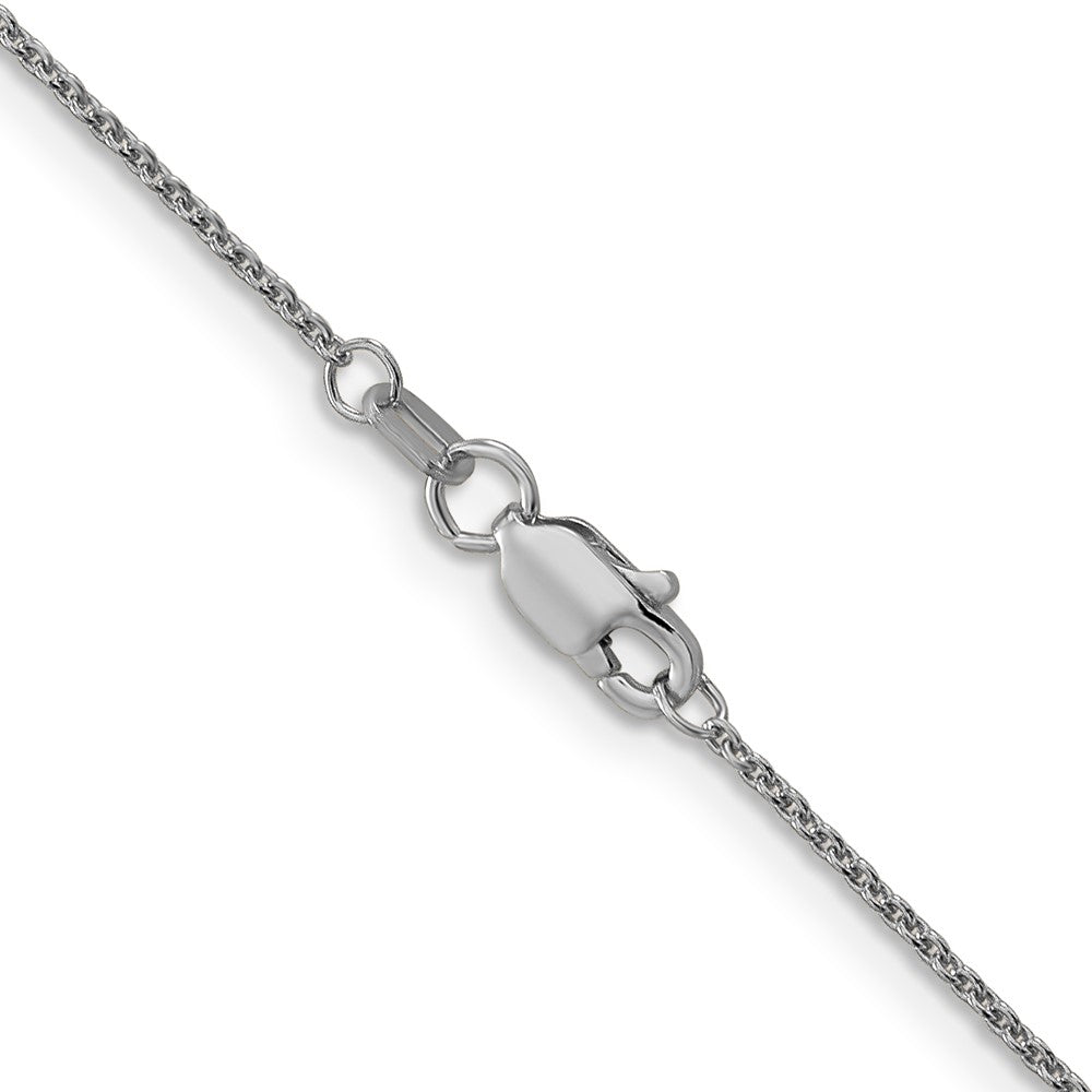 FJC Finejewelers 14 kt White Gold Round Open Link Cable Chain Anklet 10 Inches x 1 mm