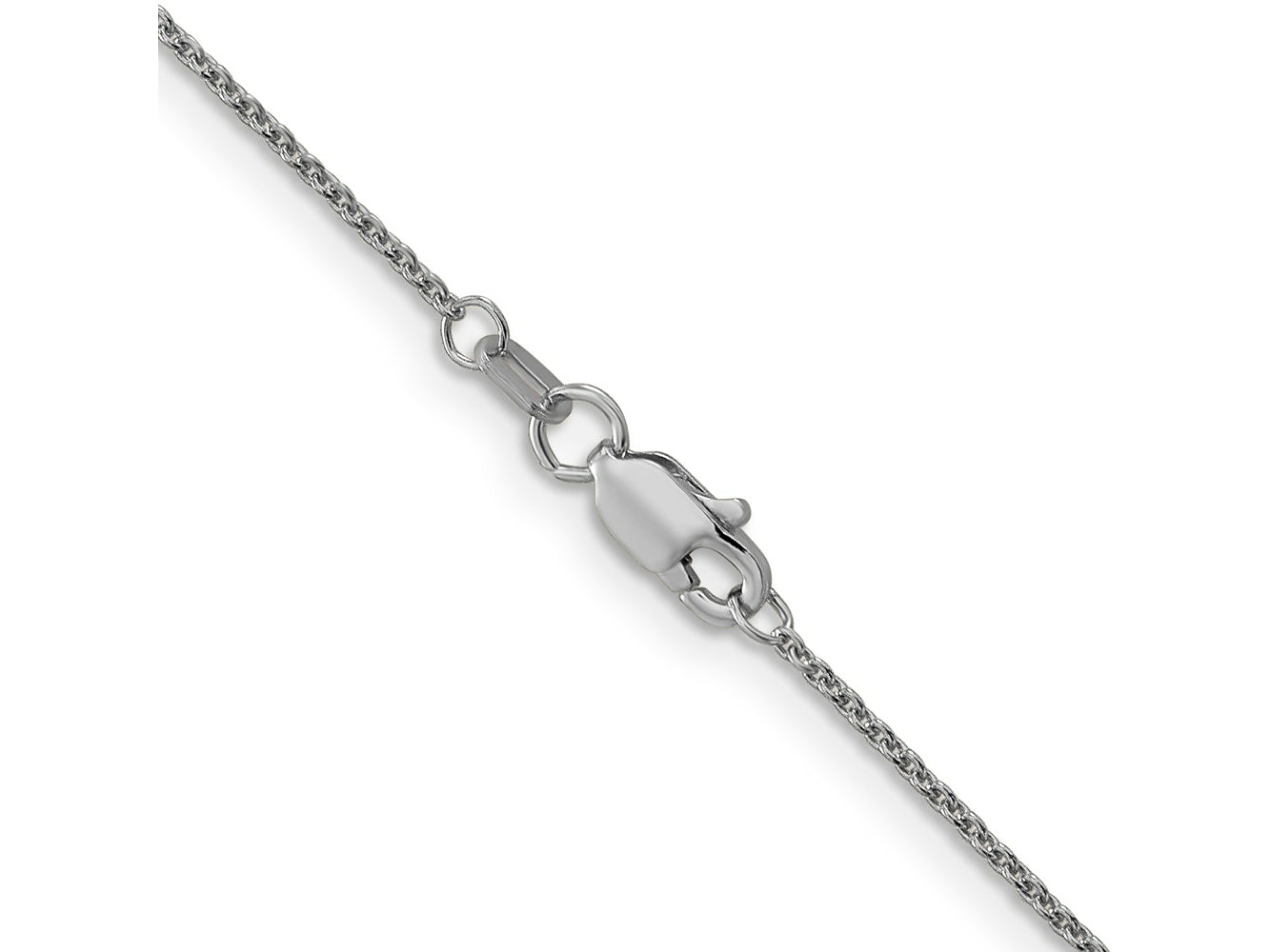 FJC Finejewelers 14 kt White Gold Round Open Link Cable Chain Anklet 10 Inches x 1 mm