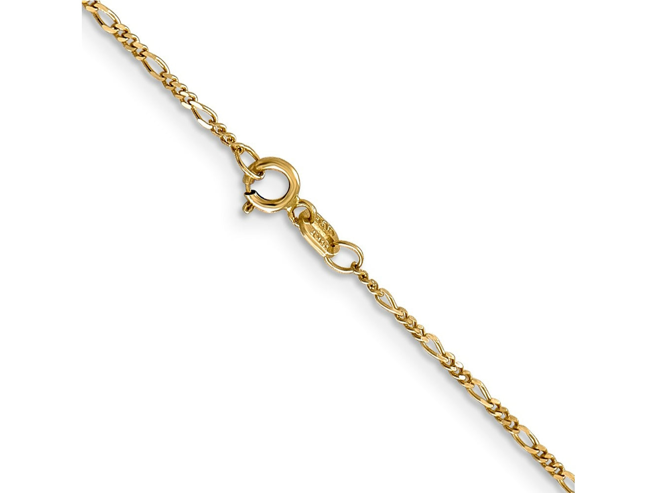 FJC Finejewelers 14 kt Yellow Gold Flat Figaro Chain Bracelet 6 Inches x 1.25 mm