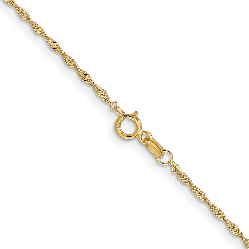 FJC Finejewelers 14 kt Yellow Gold 1.10mm Singapore Bracelet Chain 5.5 Inches x 1.1 mm
