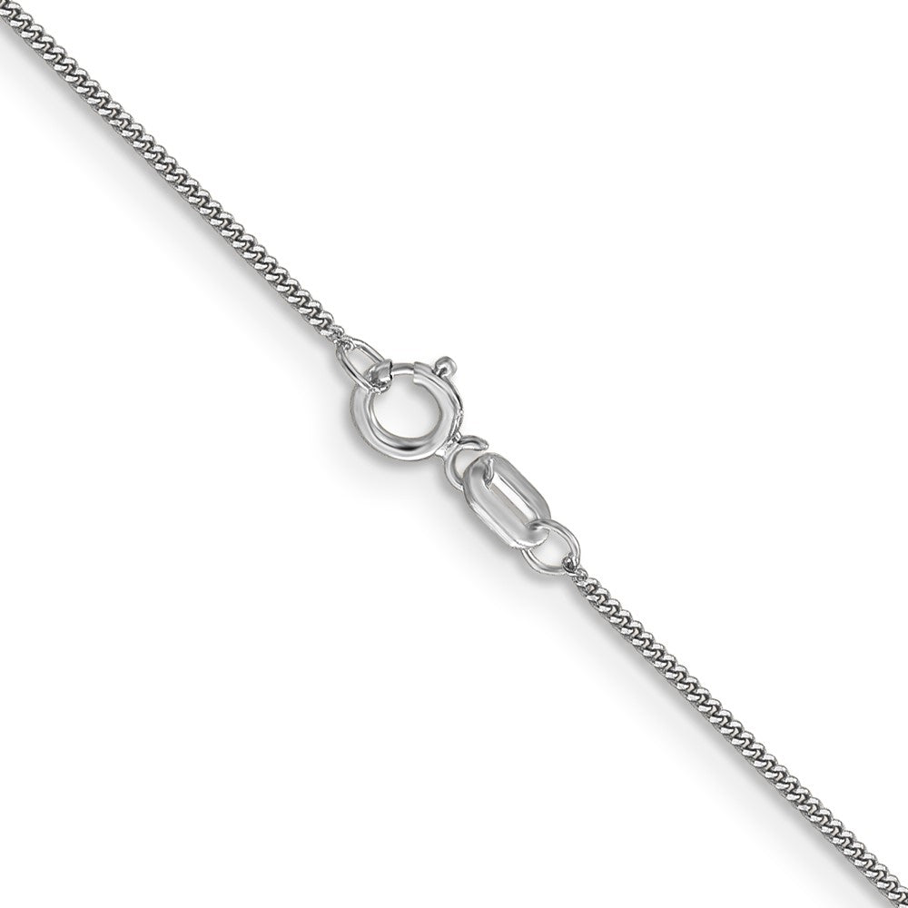 FJC Finejewelers 14 kt White Gold .9 Curb Chain Anklet 10 Inches x 0 mm