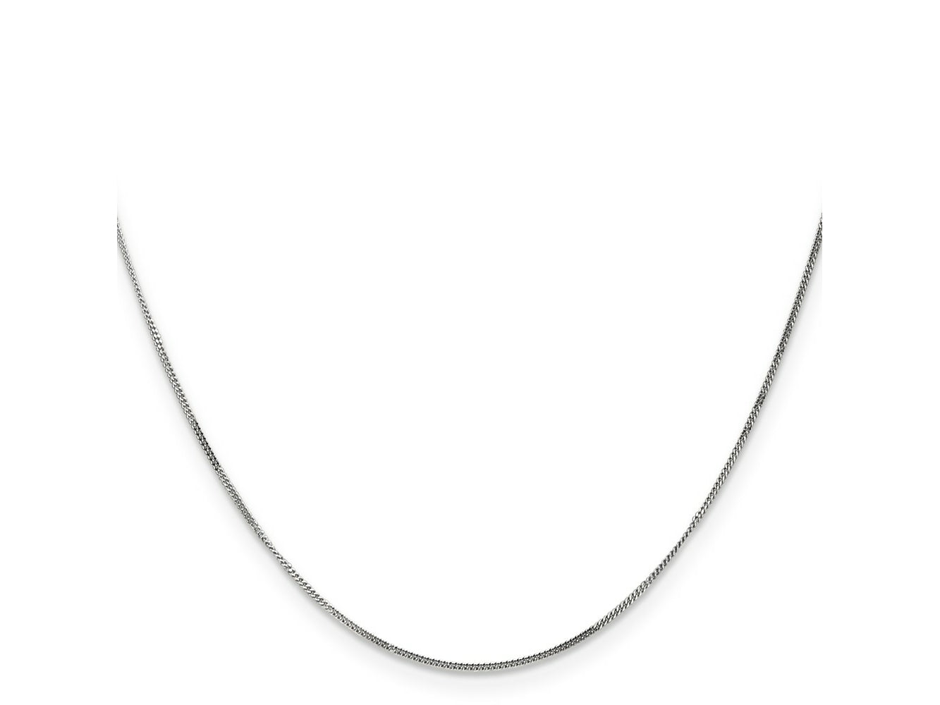 FJC Finejewelers 14 kt White Gold WG Curb Pendant Chain 13 Inches x 0.9 mm