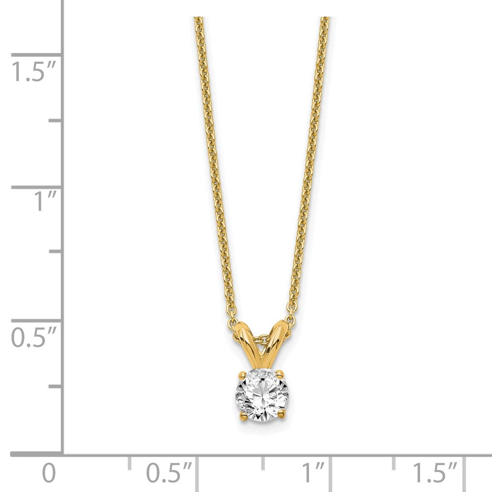 FJC Finejewelers 14 kt Yellow Gold Lab Grown Diamond 1/4ct Round Solitaire Necklace 18 Inches