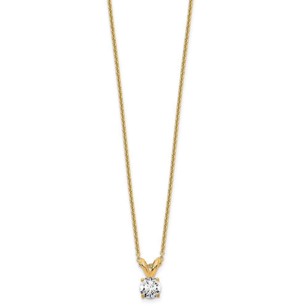 FJC Finejewelers 14 kt Yellow Gold Lab Grown Diamond 1/4ct Round Solitaire Necklace 18 Inches