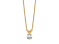 FJC Finejewelers 14 kt Yellow Gold Lab Grown Diamond 1/4ct Round Solitaire Necklace 18 Inches