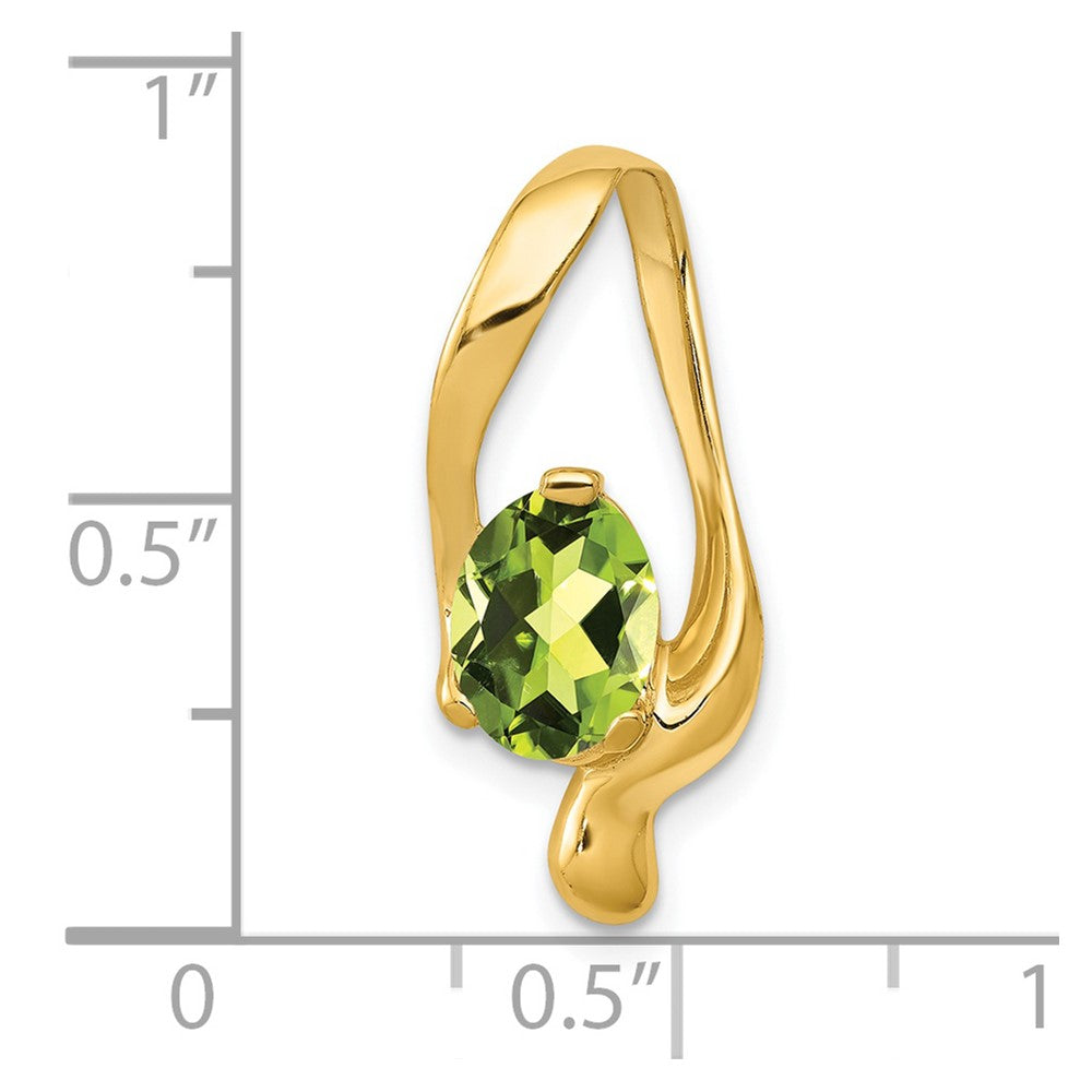 FJC Finejewelers 14 kt Yellow Gold 8x6mm Oval Peridot Slide