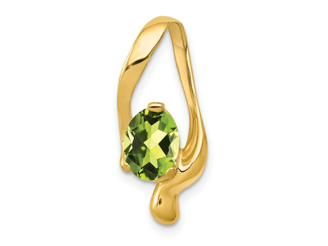 FJC Finejewelers 14 kt Yellow Gold 8x6mm Oval Peridot Slide