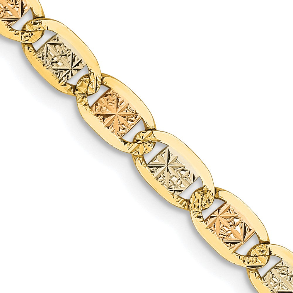 FJC Finejewelers 14 kt Tri Color Gold Link Chain 22 Inches x 3.8 mm